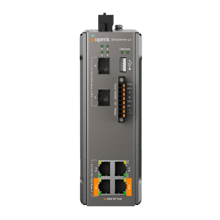 WI-TEK Superic SP3006FM-L2 v3, промышленный коммутатор